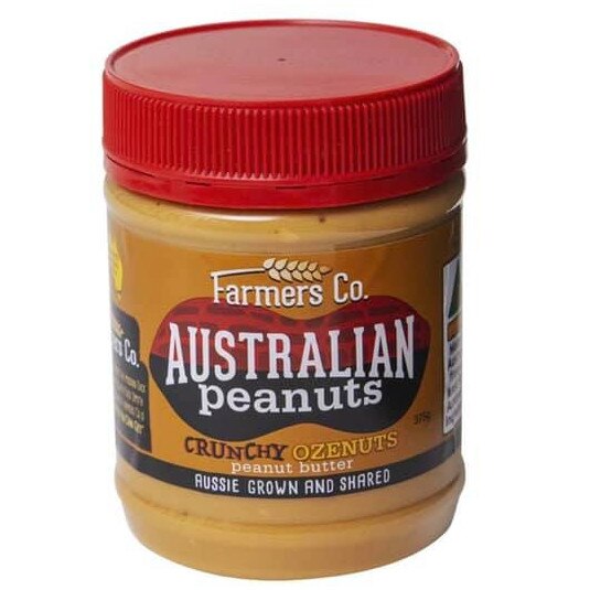 Wooworths have pulled Farmers Co peanut butter from shelves. Picture: Supplied