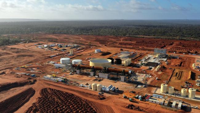 The Lynas Rare Earths processing plant in Kalgoorlie, Western Australia.