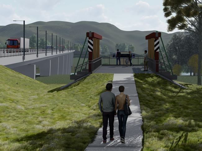 The projected viewing platform and park will repurpose some of the wood from the old Tabulam Bridge.