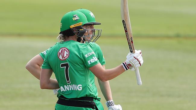 Meg Lanning scored the third-fastest half-century in WBBL history on Sunday. Picture: Mark Metcalfe/Getty Images