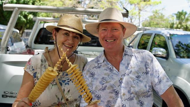 Barbara and Matt Flood at the Noosa Australia Day Festival at Lions Park Gympie Terrace, Noosaville on January 26, 2023. Picture: Katrina Lezaic