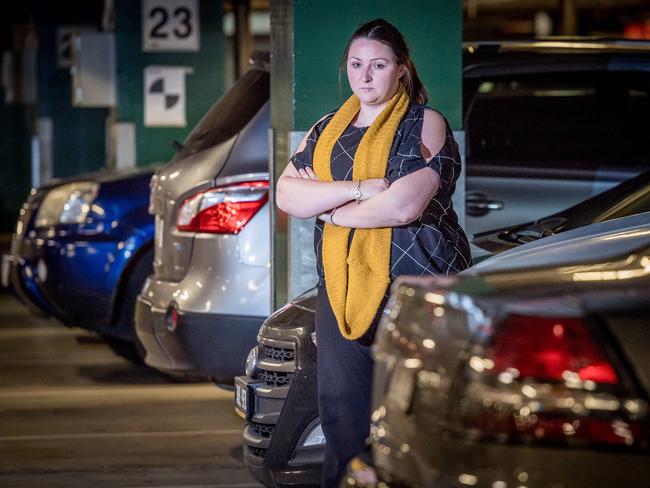 Katherine Beards, who drives to the city everyday, will be slugged with a carpark tax. Picture: Jake Nowakowski