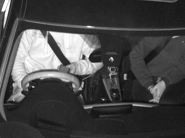 One hand on the wheel with a mobile phone in the other. Picture: Supplied