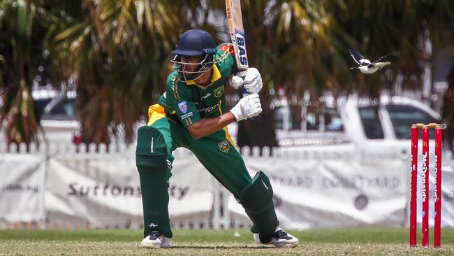 Randwick-Petersham’s Udey Gill in the opening round. Picture: Kate Zarifeh