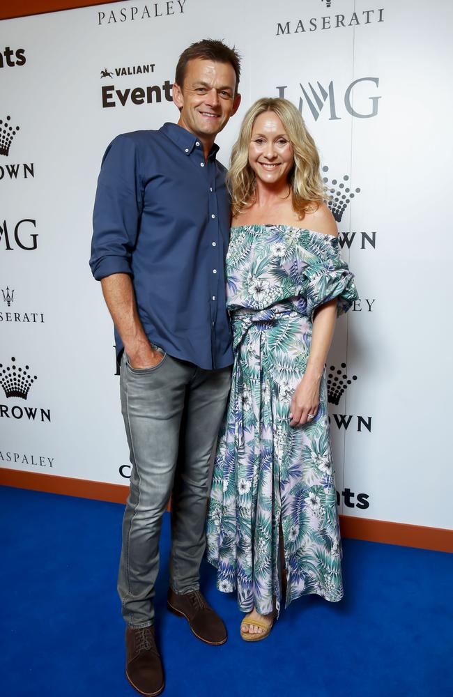 Adam Gilchrist and Melinda Gilchrist. Picture: Getty