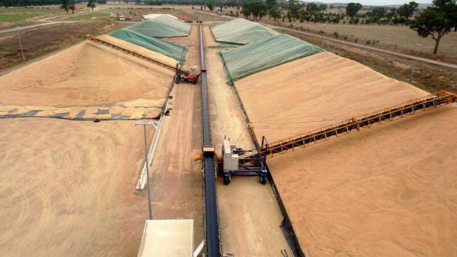 Old photos of bunkers at the Graincorp’s Henty site.