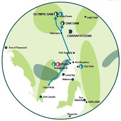 Upper Spencer Gulf map.