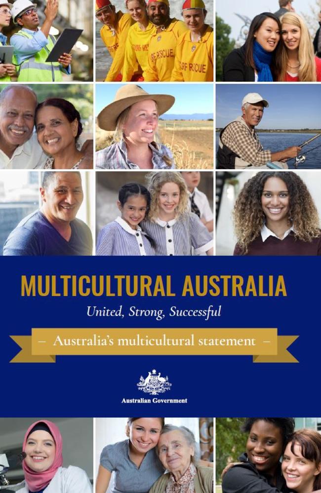 The cover of the latest multicultural statement released by Malcolm Turnbull.