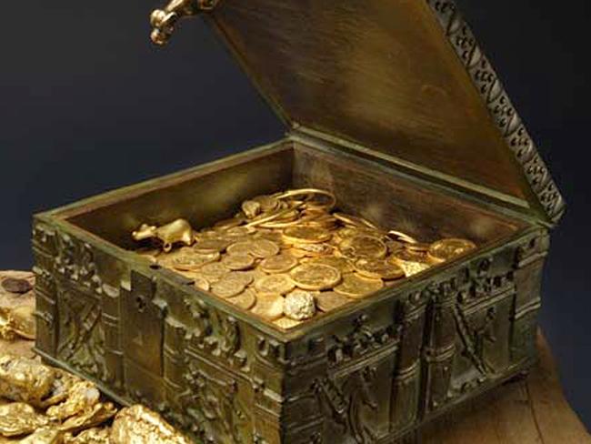 This photo provided by Forrest Fenn contains the chest that is purported to hold hundreds of rare gold coins and other artefacts hidden in the Rocky mountains. Pic: AP, Addison Doty