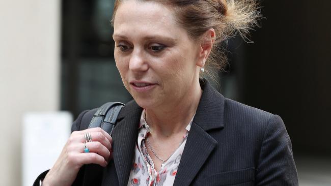 Catherine Hill leaving court in Brisbane. Picture: Liam Kidston.