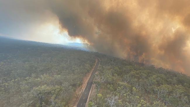 The fire at Deepwater. Picture: QFES