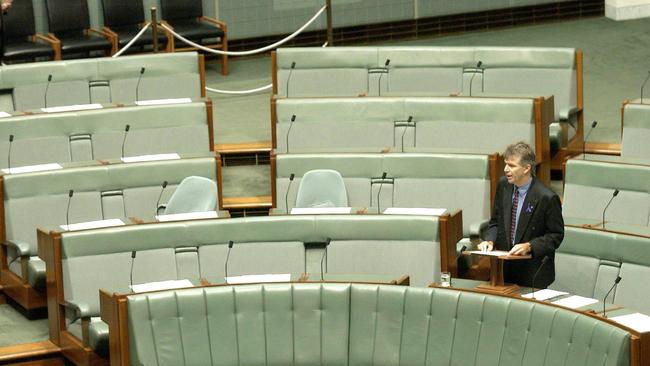 In his maiden speech in the House of Representatives in February 2003, Cunningham MP Michael Organ condemned the Iraq War. Picture: Alan Porritt/AAP Image