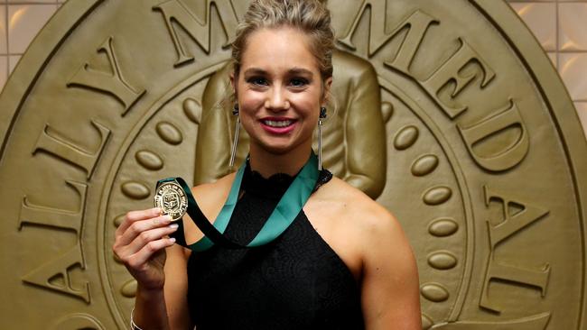 Female player of the year Kezie Apps at the Dally M Awards night. Picture: Gregg Porteous