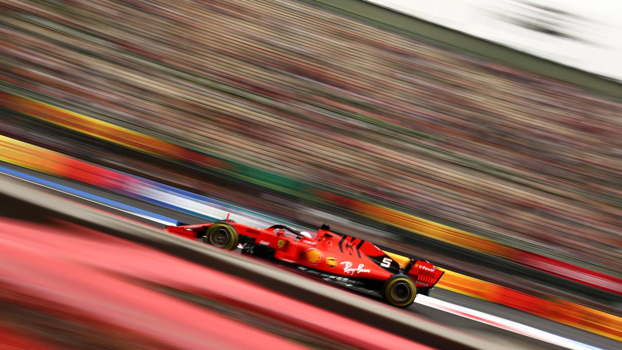 Sebastian Vettel on track during practice in Mexico. Picture: Dan Istitene