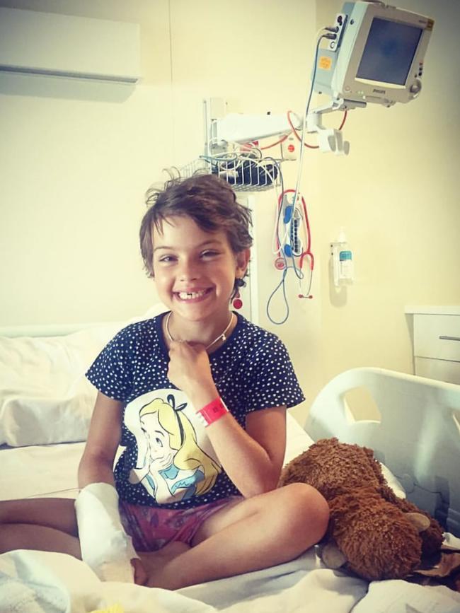 Bella spent six months in the Royal Childrens Hospital following her last bone marrow treatment. Picture: Supplied