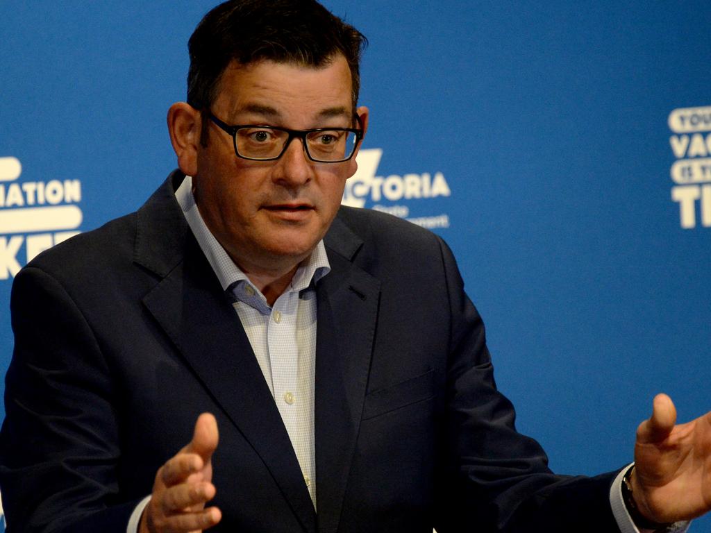 Victorian Premier Daniel Andrews confirms Victoria’s lockdown will lift on Thursday night. Picture: NCA NewsWire/Andrew Henshaw