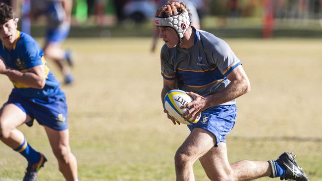 George Ward of Churchie 1st XV against Toowoomba Grammar School 1st XV in Round 4 GPS Queensland Rugby at TGS Old Boys Oval, Saturday, August 3, 2024. Picture: Kevin Farmer