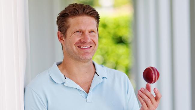 ******. WARNING *****WEEKEND TELEGRAPH - 8.12.23*** WARNING *** STRICT EMBARGO UNTIL JAN 27TH *****MUST NOT PUBLISH ONLINE OR IN PRINT BEFORE CLEARING WITH PIC EDITOR - Ex Australian cricketer Shane Watson pictured with his family at his Sydney home today.  Picture: Sam Ruttyn