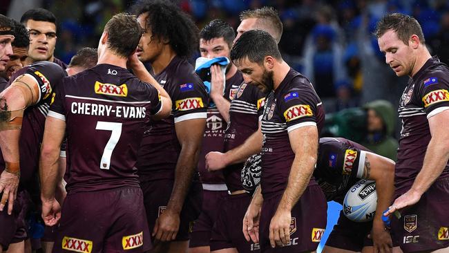 The Maroons were brutally mugged by the Blues in Origin II. Picture: AAP