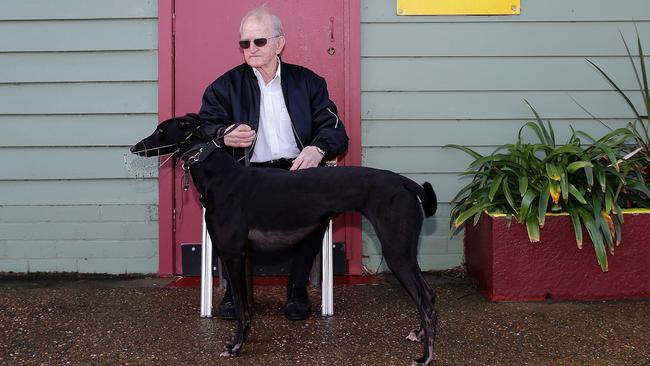 Warren Kelly, 80, has been training greyhounds since he was 18. Picture: Peter Lorimer.