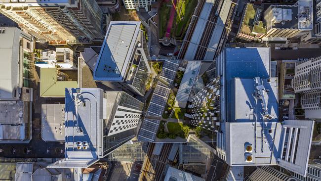 A bird’s eye photo of the Chatswood CBD.