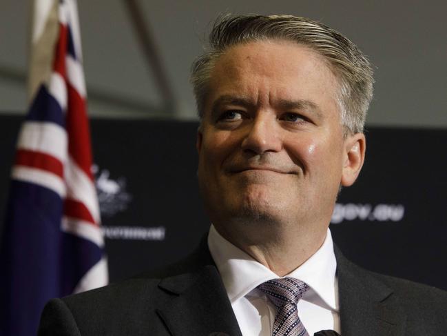 Prime Minister Scott Morrison announces nomination of outgoing Finance Minister Mathias Cormann for the position of secretary-general of the Organisation for Economic Cooperation and Development (OECD)at Parliament House in Canberra. Picture by Sean Davey.