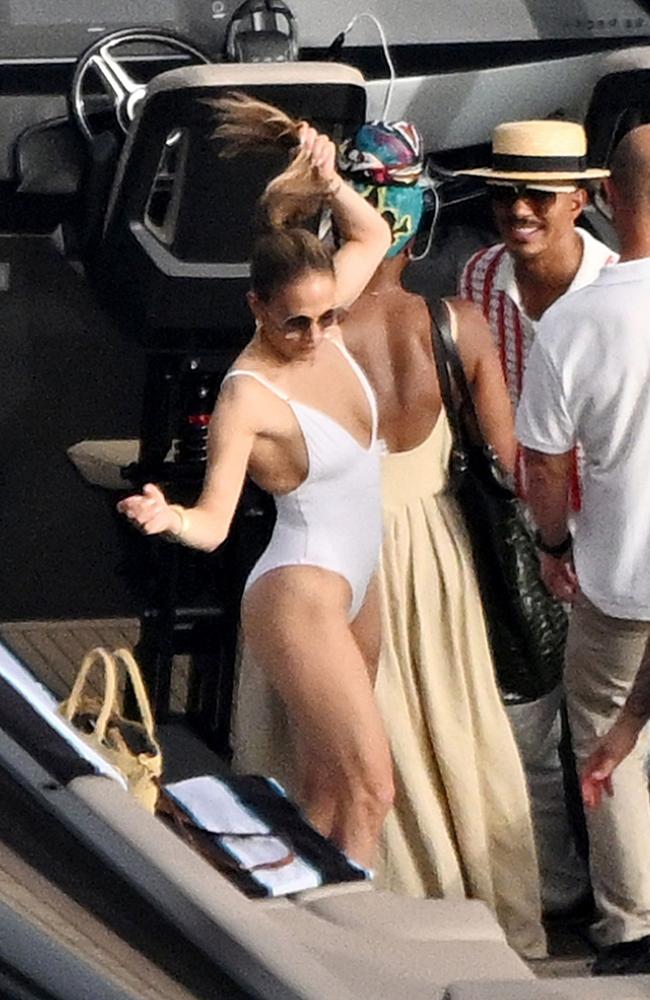 Jennifer Lopez shows off her age-defying figure on holiday. Picture: COBRA TEAM / BACKGRID