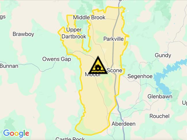 NSW floods: Suburbs at risk. Picture: Hazards Near Me NSW