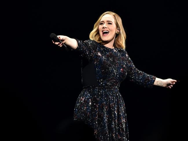 Aussie fans will be seeing a lot of this when Adele heads our way in March. Picture: Gareth Cattermole/Getty Images