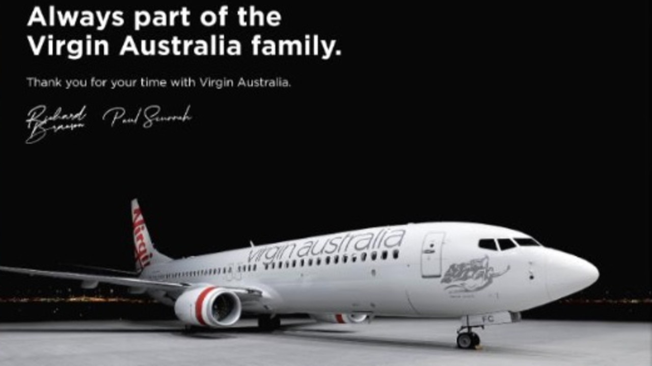 The photo that will be given to each sacked Virgin Australia employee.