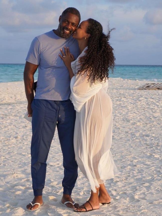 Sabrina Elba and Idris Elba pictured in the Maldives