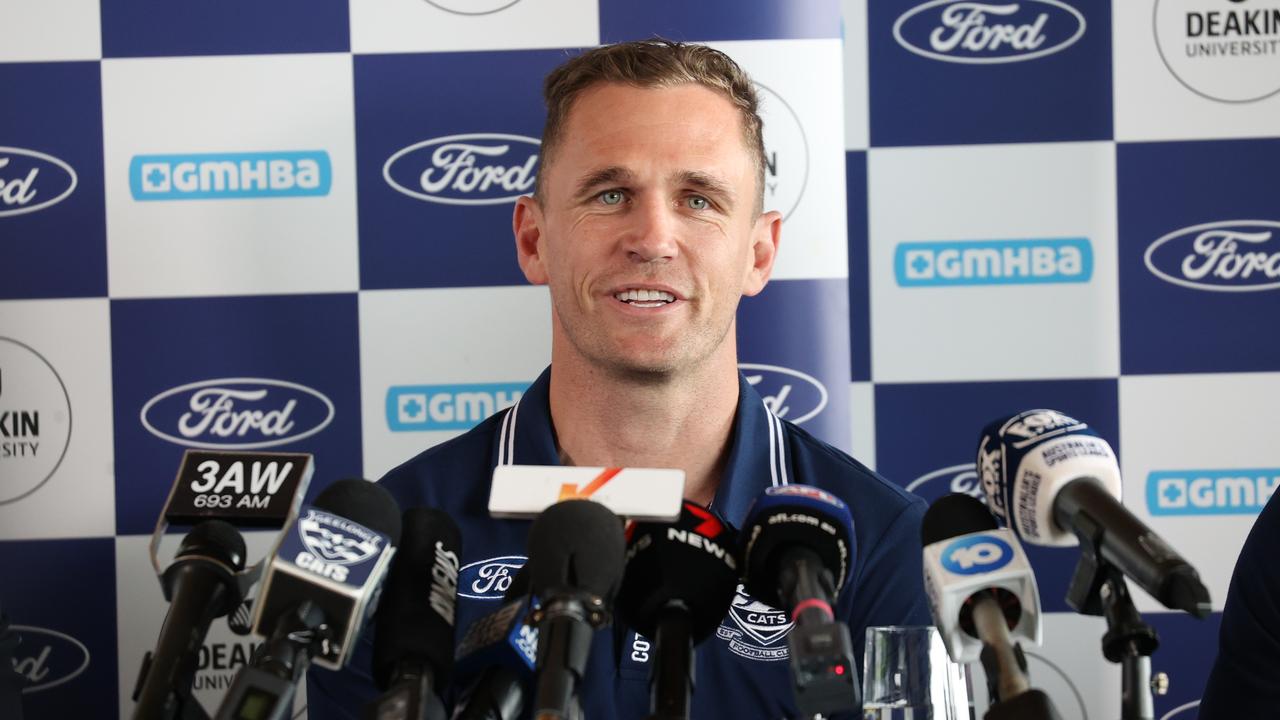 AFL Geelong Captain Joel Selwood announces retirement. Picture: Jason Edwards