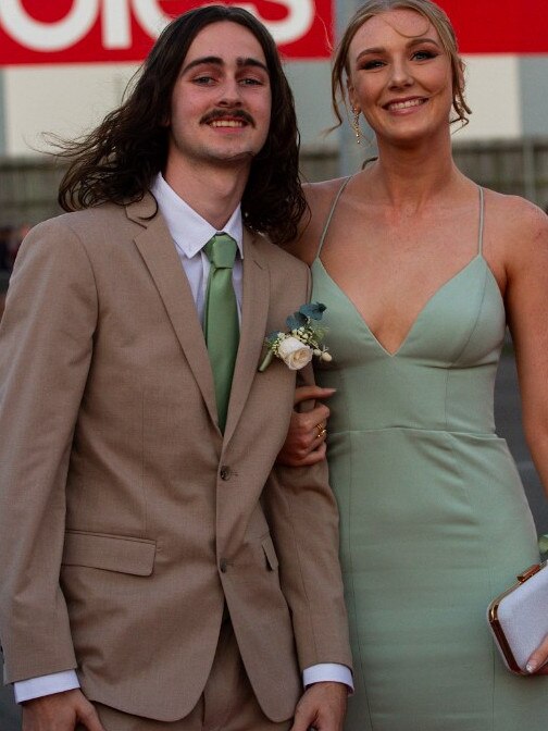 Tayah Hiscocks and Ethan Charlesworth at the 2023 Bundaberg State High School Formal.