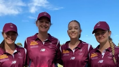 The four Mackay-Whitsundays women who are through to yet another Australian Country Cricket Championship grand final. Picture: Mackay-Whitsunday Facebook page.