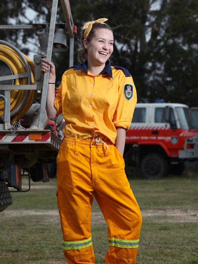 Trainee Firefighter, Lucy Howard, 19. Picture: David Swift.