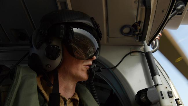 French Airforce fly media out to the HMAS Perth as part of Operation Kakadu. Picture: (A)manda Parkinson