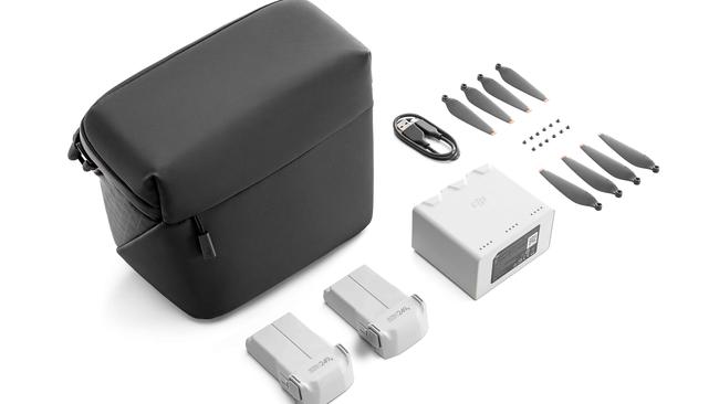 Accessories include a carrying case, extra batteries and a charger.