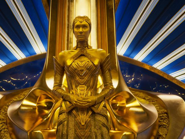 Aussie Elizabeth Debicki plays the gold-plated Ayesha in Guardians 2.