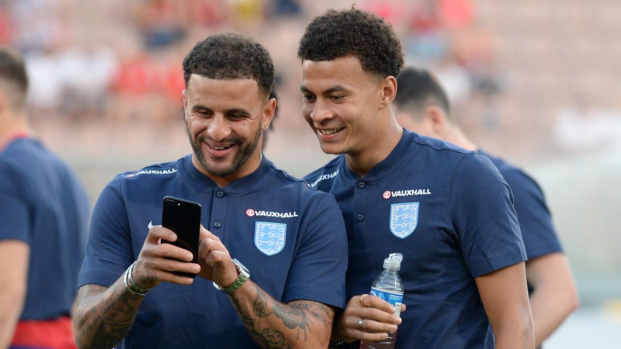 England's Kyle Walker and Dele Alli during England’s qualifying campaign.