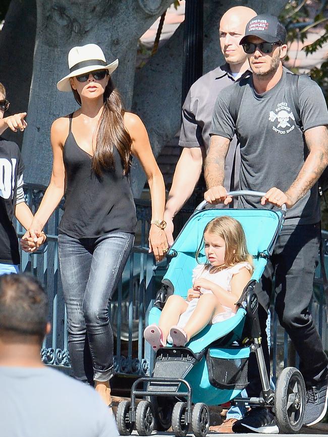 Unless you’re David Beckham pushing a pram, chances are blokes will give you little respect. (Pic: Splash)