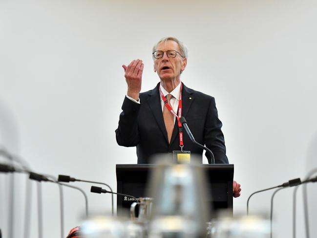 Former Justice of the High Court Kenneth Hayne at the Accountability Round Table's integrity awards at Parliament House in Canberra, Tuesday, October 15, 2019. (AAP Image/Mick Tsikas) NO ARCHIVING