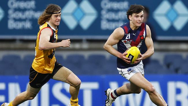 Olli Hotton, right, in action in the NAB League grand final. Picture: Daniel Pockett/AFL Photos