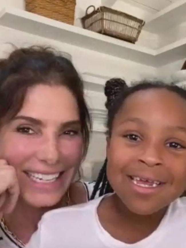 Sandra Bullock and her daughter Laila pictured in 2020. Picture: Instagram