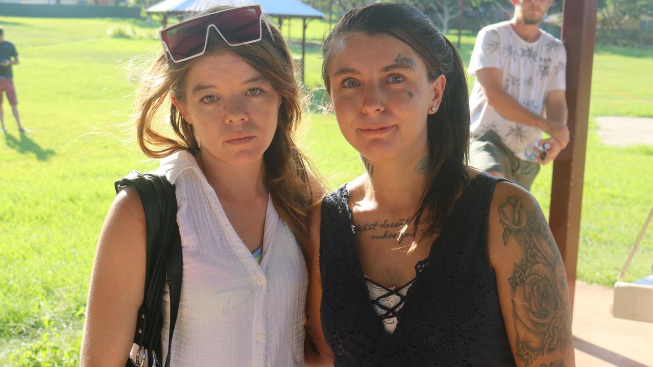 Janette Monks and Chantelle McNellee, sisters of Krystle Monks. Picture: Nicola McNamara