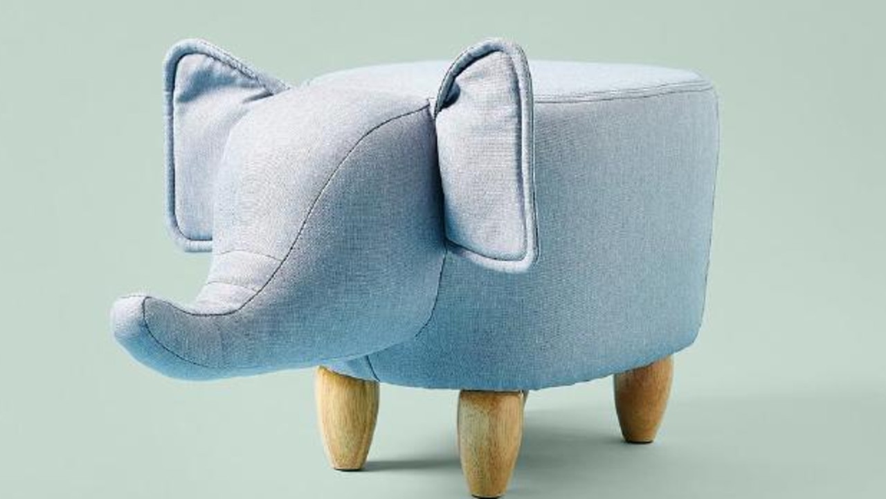 The original elephant ottoman sold out in weeks when first released in 2018. Picture: Big W