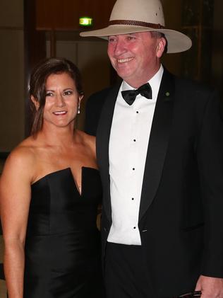 The couple at the 2017 Federal Parliament Midwinter Ball 2017. Picture: Ray Strange