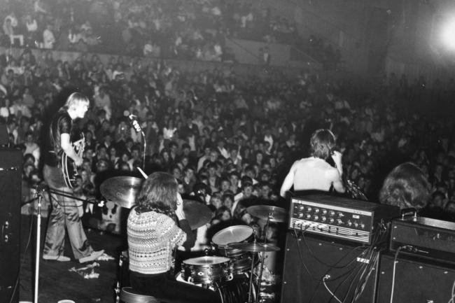 The Easybeats play to a packed house in 1969. 