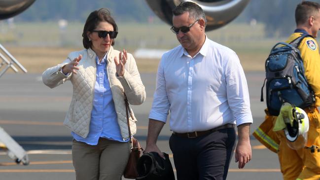 NSW Premier Gladys Berejiklian with Deputy Premier John Barilaro. Picture: Nathan Edwards