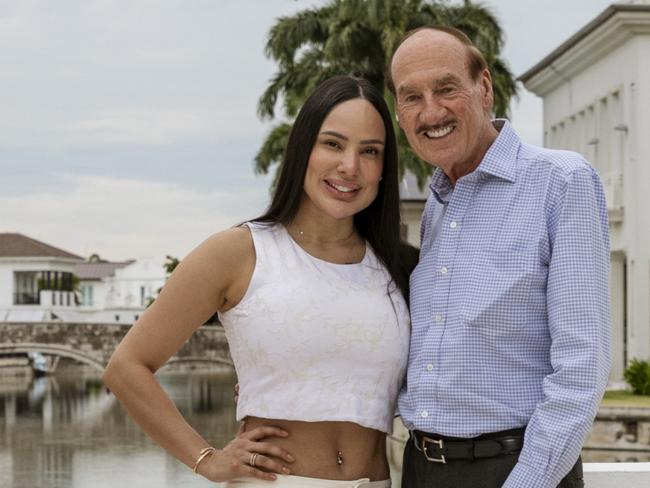 EMBARGO FOR TWAM, 10 MAY 2025. FEE MAY APPLY. Colin Armstrong, a British businessman, and his girlfriend Katherin Santos pose for a portrait at his home, in Samborondon, Ecuador, March 28, 2025. Photo: Karen Toro / The Sunday Times/News Licensing