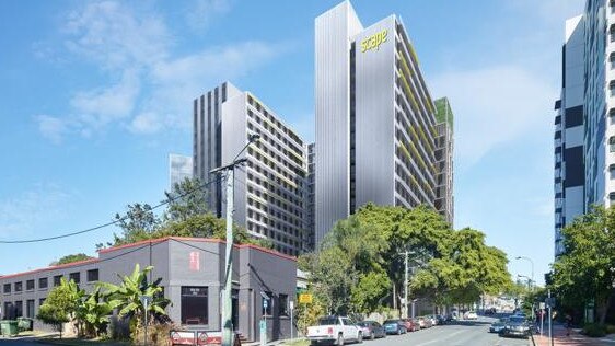 Scape student living accommodation at Vulture St, South Brisbane.